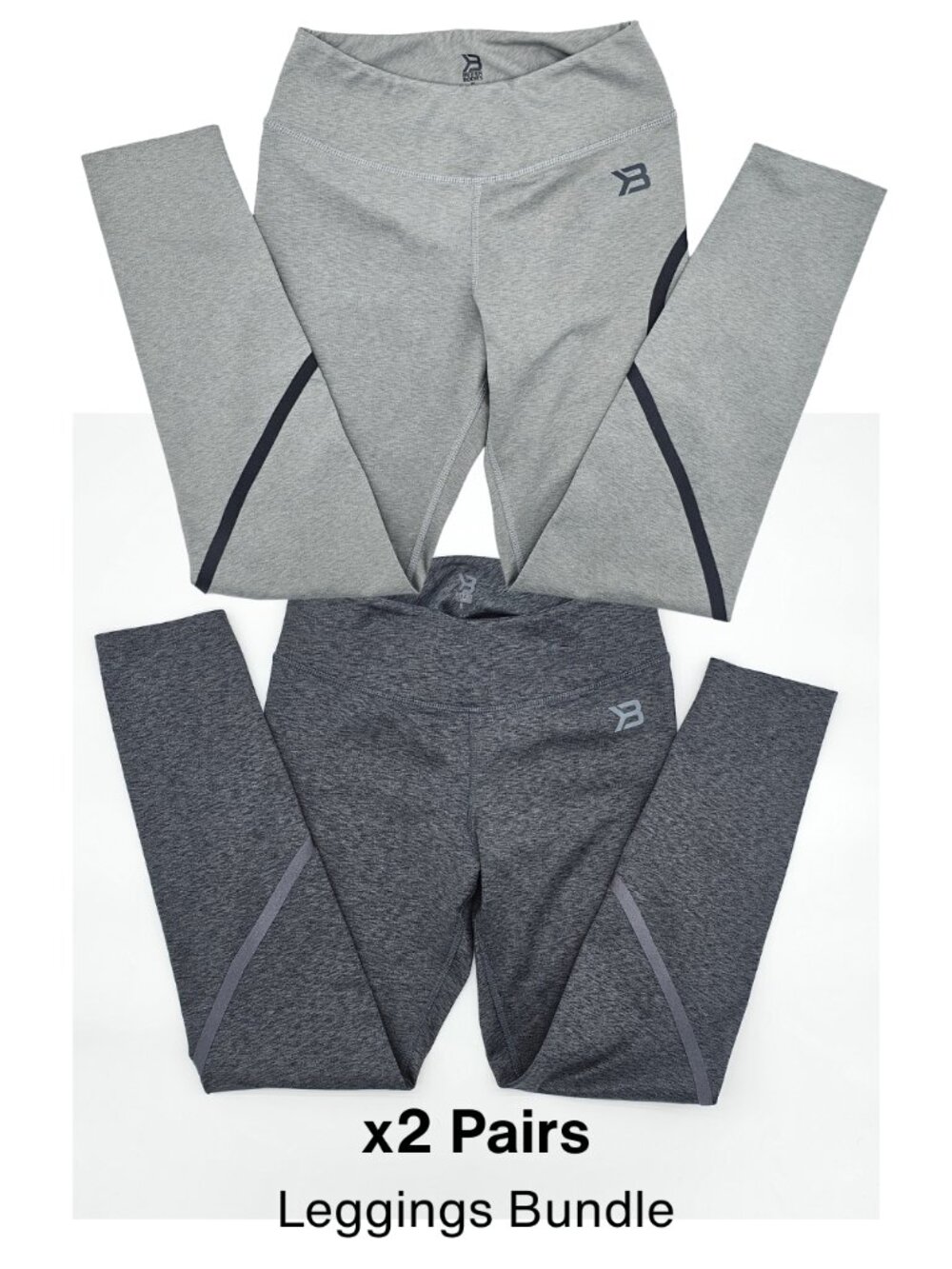 Better Bodies Astoria Leggings Bundle (2) | Light & Dark Grey | Size Small